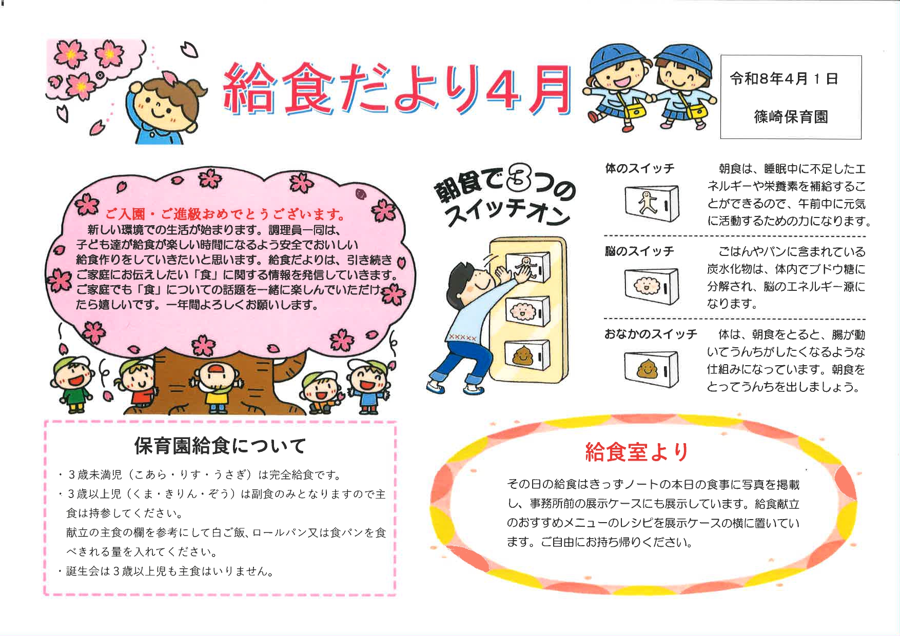 給食だより4月号